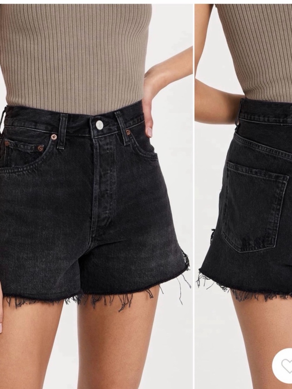 AGOLDE Dee High Rise Denim Shorts